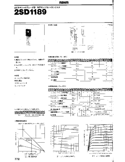 Rohm 2sd1189  . Electronic Components Datasheets Active components Transistors Rohm 2sd1189.pdf