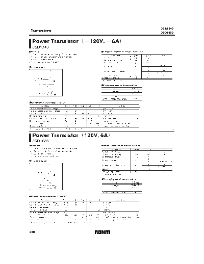 Rohm 2sd1889  . Electronic Components Datasheets Active components Transistors Rohm 2sd1889.pdf