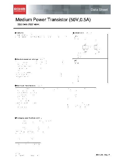 Rohm 2sd1949  . Electronic Components Datasheets Active components Transistors Rohm 2sd1949.pdf