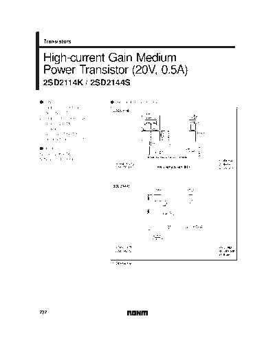 Rohm 2sd2114  . Electronic Components Datasheets Active components Transistors Rohm 2sd2114.pdf