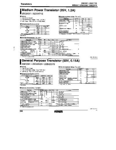 Rohm 2sd2171  . Electronic Components Datasheets Active components Transistors Rohm 2sd2171.pdf