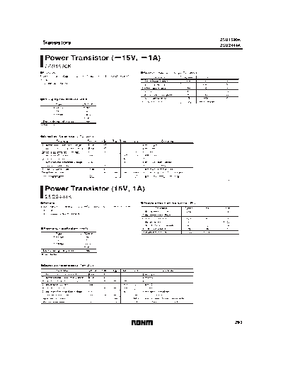 Rohm 2sd2444  . Electronic Components Datasheets Active components Transistors Rohm 2sd2444.pdf