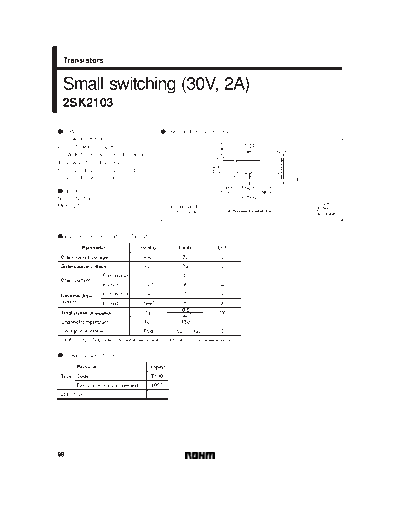 Rohm 2sk2103  . Electronic Components Datasheets Active components Transistors Rohm 2sk2103.pdf