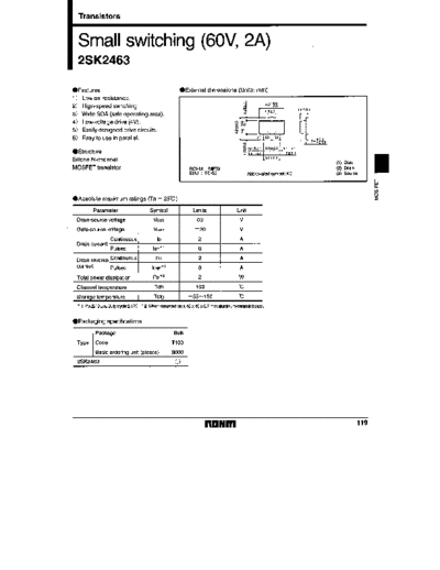 Rohm 2sk2463 1-5  . Electronic Components Datasheets Active components Transistors Rohm 2sk2463_1-5.pdf