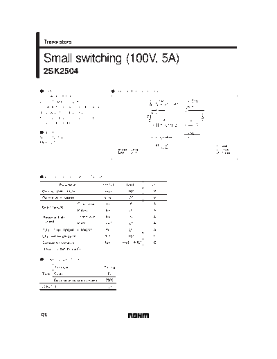 Rohm 2sk2504  . Electronic Components Datasheets Active components Transistors Rohm 2sk2504.pdf