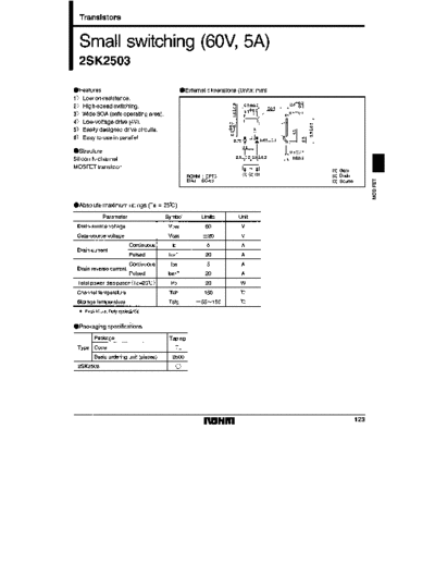 Rohm 2sk2503 1-5  . Electronic Components Datasheets Active components Transistors Rohm 2sk2503_1-5.pdf