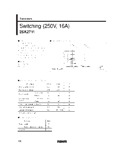 Rohm 2sk2711  . Electronic Components Datasheets Active components Transistors Rohm 2sk2711.pdf