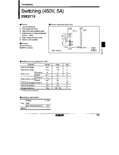 Rohm 2sk2713 1-5  . Electronic Components Datasheets Active components Transistors Rohm 2sk2713_1-5.pdf
