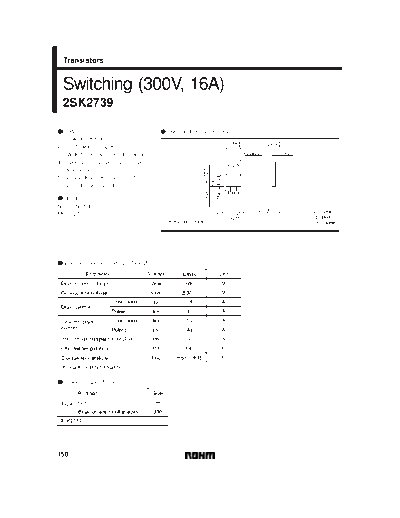 Rohm 2sk2739  . Electronic Components Datasheets Active components Transistors Rohm 2sk2739.pdf