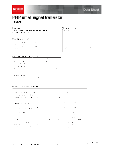 Rohm bcx71h  . Electronic Components Datasheets Active components Transistors Rohm bcx71h.pdf