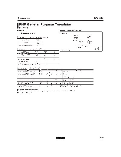 Rohm bc857b(rohm)  . Electronic Components Datasheets Active components Transistors Rohm bc857b(rohm).pdf