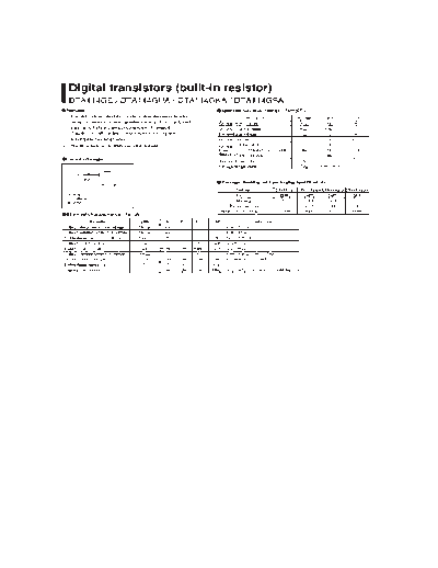 Rohm dta114ge-gua-gka-gsa k14 sot416 323 346  . Electronic Components Datasheets Active components Transistors Rohm dta114ge-gua-gka-gsa_k14_sot416_323_346.pdf