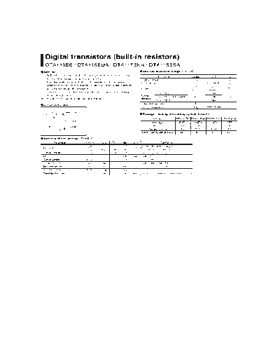 Rohm dta115ee-eua-eka 19 sot346-323-416  . Electronic Components Datasheets Active components Transistors Rohm dta115ee-eua-eka_19_sot346-323-416.pdf