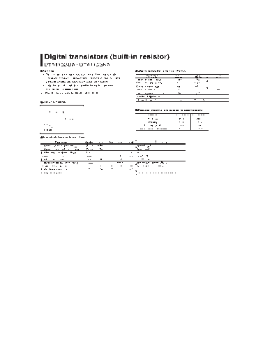 Rohm dta115gua-gka k19 sot323 sot346  . Electronic Components Datasheets Active components Transistors Rohm dta115gua-gka_k19_sot323_sot346.pdf