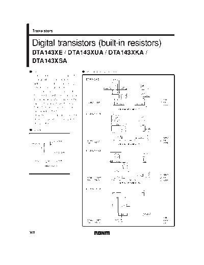 Rohm dta143xe  . Electronic Components Datasheets Active components Transistors Rohm dta143xe.pdf