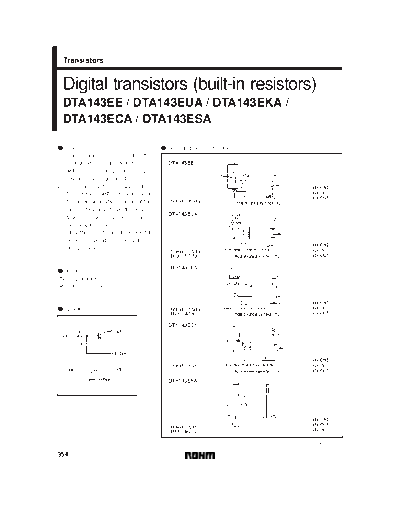 Rohm dta143ee-eua-eka-eca 13 sot416 323 346 23  . Electronic Components Datasheets Active components Transistors Rohm dta143ee-eua-eka-eca_13_sot416_323_346_23.pdf