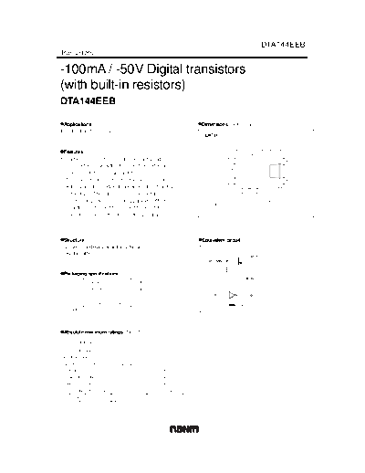 Rohm dta144eeb  . Electronic Components Datasheets Active components Transistors Rohm dta144eeb.pdf