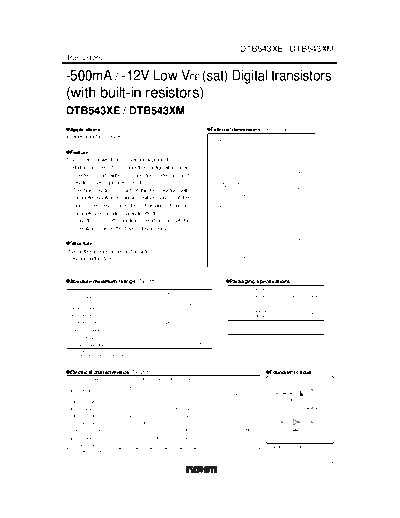 Rohm dtb543xe  . Electronic Components Datasheets Active components Transistors Rohm dtb543xe.pdf