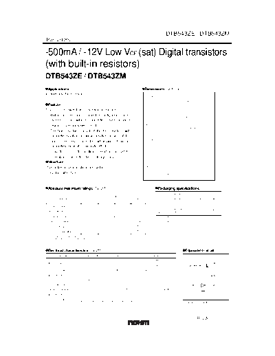 Rohm dtb543ze  . Electronic Components Datasheets Active components Transistors Rohm dtb543ze.pdf
