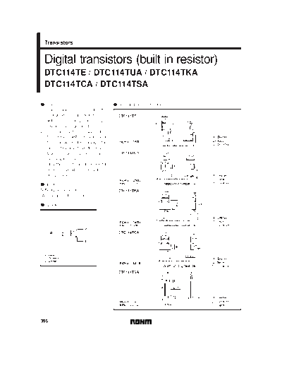 Rohm dtc114te-tua-tka-tca 04 sot416 323 346 23  . Electronic Components Datasheets Active components Transistors Rohm dtc114te-tua-tka-tca_04_sot416_323_346_23.pdf