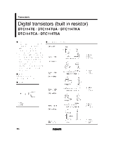 Rohm dtc114te  . Electronic Components Datasheets Active components Transistors Rohm dtc114te.pdf