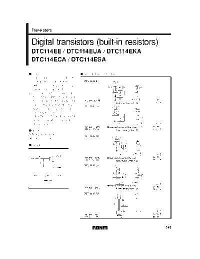 Rohm dtc114ee-eua-eka-eca 24 sot416 323 346 23  . Electronic Components Datasheets Active components Transistors Rohm dtc114ee-eua-eka-eca_24_sot416_323_346_23.pdf