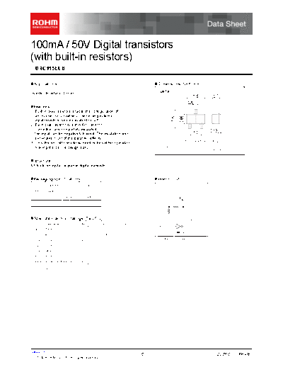 Rohm dtc115eeb  . Electronic Components Datasheets Active components Transistors Rohm dtc115eeb.pdf