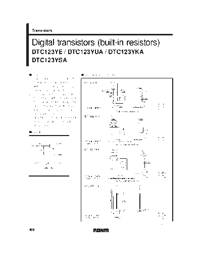 Rohm dtc123ye-yua-yka 62 sot416 323 346  . Electronic Components Datasheets Active components Transistors Rohm dtc123ye-yua-yka_62_sot416_323_346.pdf