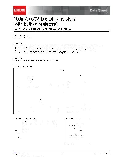 Rohm dtc123e-series  . Electronic Components Datasheets Active components Transistors Rohm dtc123e-series.pdf