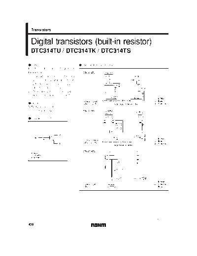Rohm dtc314tu  . Electronic Components Datasheets Active components Transistors Rohm dtc314tu.pdf