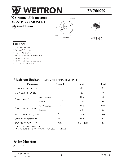 Wietron 2n7002k  . Electronic Components Datasheets Active components Transistors Wietron 2n7002k.pdf