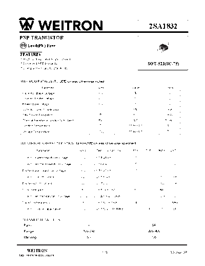 Wietron 2sa1832  . Electronic Components Datasheets Active components Transistors Wietron 2sa1832.pdf