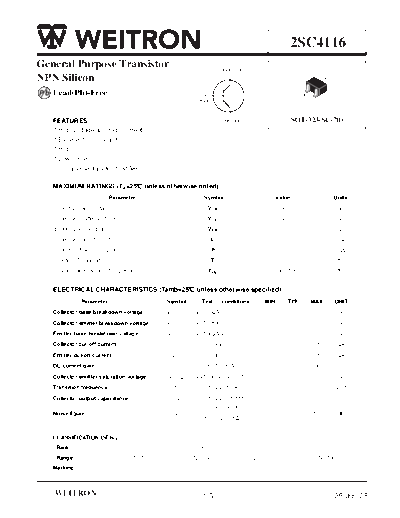 . Electronic Components Datasheets 2sc4116  . Electronic Components Datasheets Active components Transistors Wietron 2sc4116.pdf