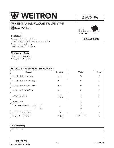 Wietron 2sc5706  . Electronic Components Datasheets Active components Transistors Wietron 2sc5706.pdf