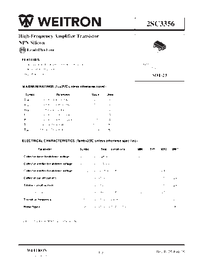 Wietron 2sc3356  . Electronic Components Datasheets Active components Transistors Wietron 2sc3356.pdf