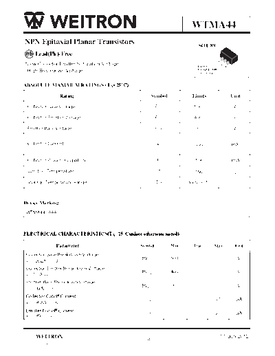 Wietron wtma44  . Electronic Components Datasheets Active components Transistors Wietron wtma44.pdf