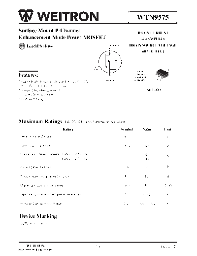 . Electronic Components Datasheets wtn9575  . Electronic Components Datasheets Active components Transistors Wietron wtn9575.pdf