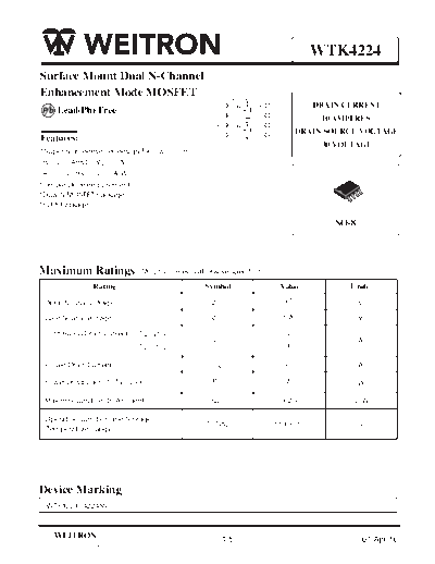 Wietron wtk4224  . Electronic Components Datasheets Active components Transistors Wietron wtk4224.pdf