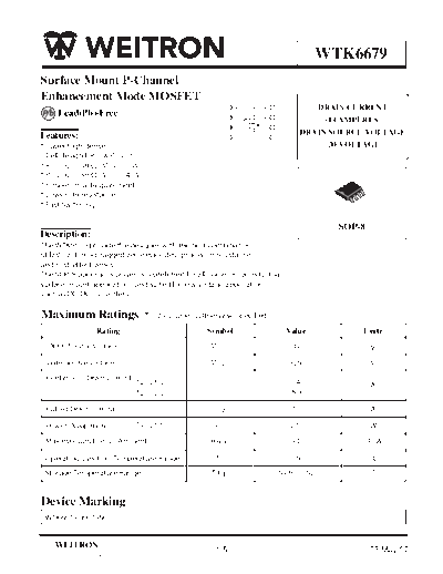 Wietron wtk6679  . Electronic Components Datasheets Active components Transistors Wietron wtk6679.pdf