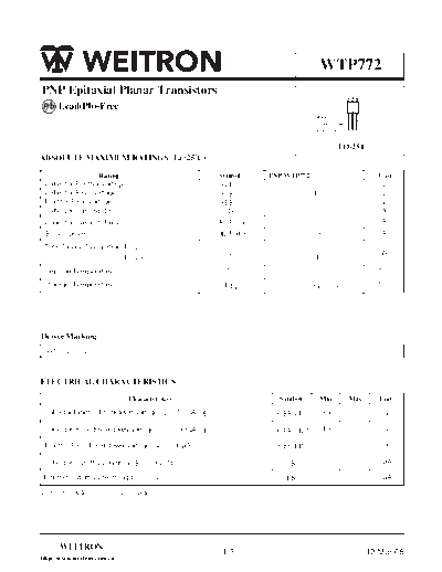 Wietron wtp772-bce  . Electronic Components Datasheets Active components Transistors Wietron wtp772-bce.pdf