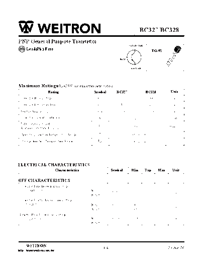 Wietron bc327 bc328  . Electronic Components Datasheets Active components Transistors Wietron bc327_bc328.pdf