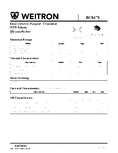 Wietron bc847s  . Electronic Components Datasheets Active components Transistors Wietron bc847s.pdf
