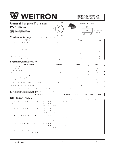 Wietron bc856 bc857 bc858 bc859  . Electronic Components Datasheets Active components Transistors Wietron bc856_bc857_bc858_bc859.pdf