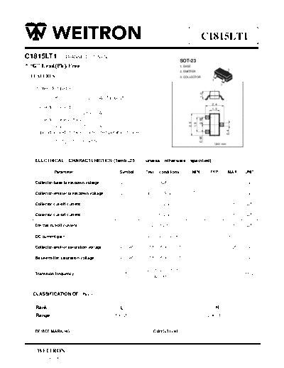 Wietron c1815lt1  . Electronic Components Datasheets Active components Transistors Wietron c1815lt1.pdf