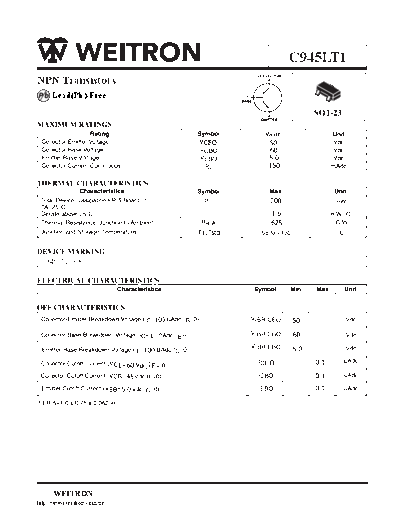 Wietron c945lt1  . Electronic Components Datasheets Active components Transistors Wietron c945lt1.pdf