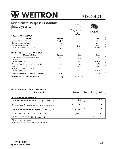 Wietron m8050lt1  . Electronic Components Datasheets Active components Transistors Wietron m8050lt1.pdf