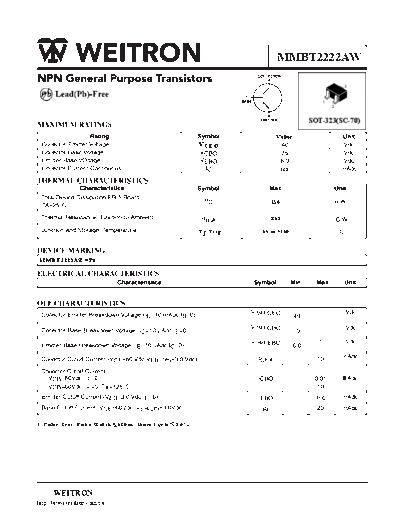 Wietron mmbt2222aw  . Electronic Components Datasheets Active components Transistors Wietron mmbt2222aw.pdf