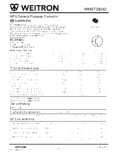. Electronic Components Datasheets mmbt3904e  . Electronic Components Datasheets Active components Transistors Wietron mmbt3904e.pdf