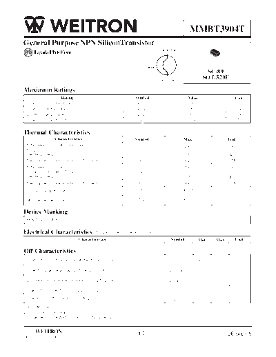 . Electronic Components Datasheets mmbt3904t  . Electronic Components Datasheets Active components Transistors Wietron mmbt3904t.pdf