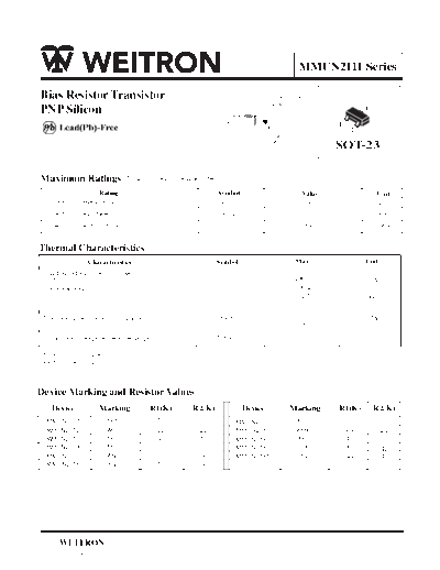 Wietron mmun2111  . Electronic Components Datasheets Active components Transistors Wietron mmun2111.pdf